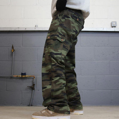 Camo cargo pants Red Camel W36L32 loose green forest camouflage trousers utility