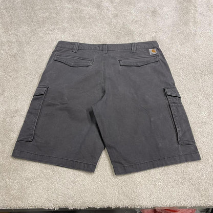 Carhartt cargo shorts y2k surf grey Canvasy relaxed fit skate style cargo shorts