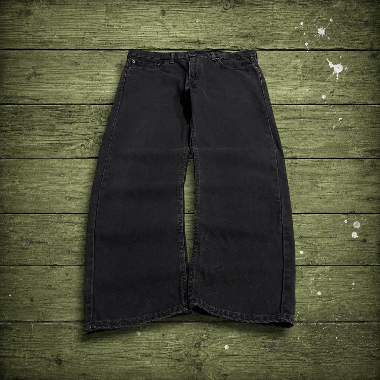 Levi's 505 straight fit jeans y2k black Regular straight leg denim pants red tab logo