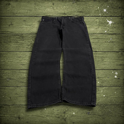 Levi's 505 straight fit jeans y2k black Regular straight leg denim pants red tab logo