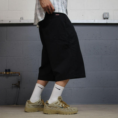 Dickies extra baggy chino shorts black carpenter Chino style skater shorts wide leg festival