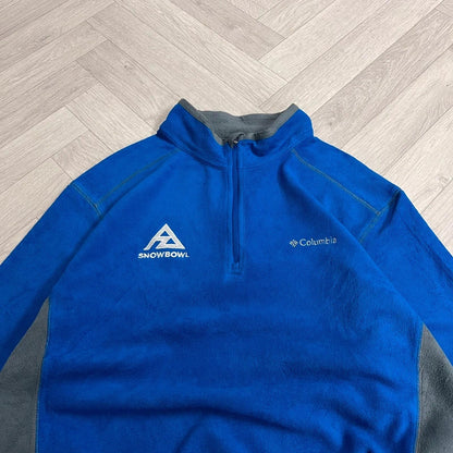 Columbia y2k lightweight fleece blue technical 1/4 zip embroidered pullover autumn fleece