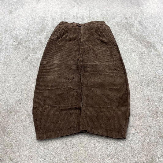 Vintage baggy Valentino jumbo corduroy pants brown Wide wale chunky cord trousers