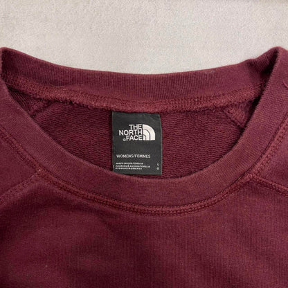 Burgundy North Face sweatshirt L womens pullover jumper embroidered tnf logo