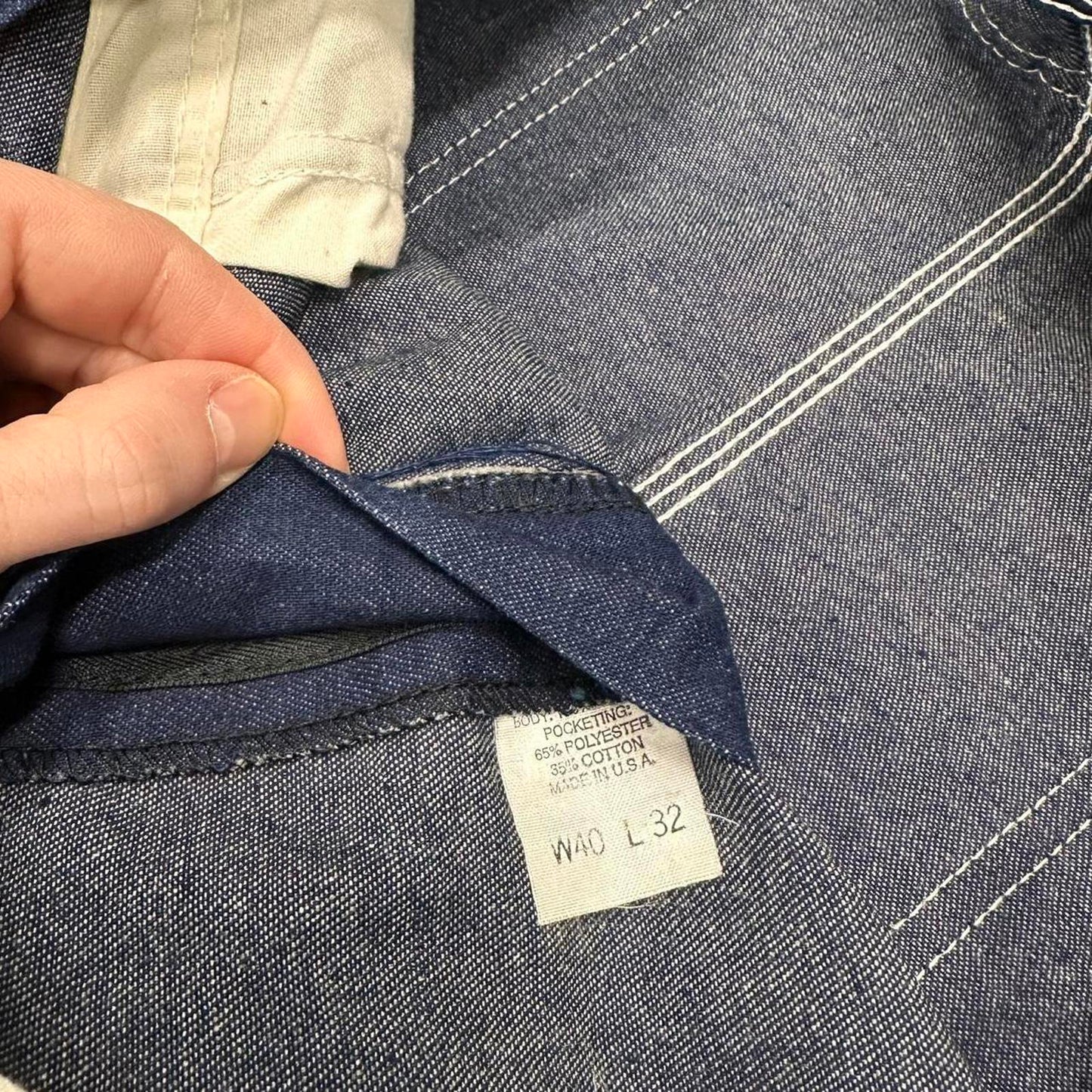 Vintage Pointer overalls W40 L34 blue baggy mens denim dungarees