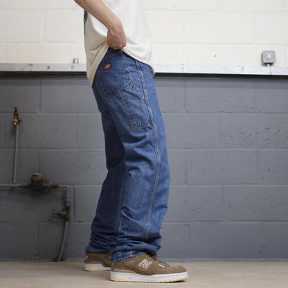 Loose Dickies carpenter jeans 10T W28L36 blue denim 90s style skater trousers