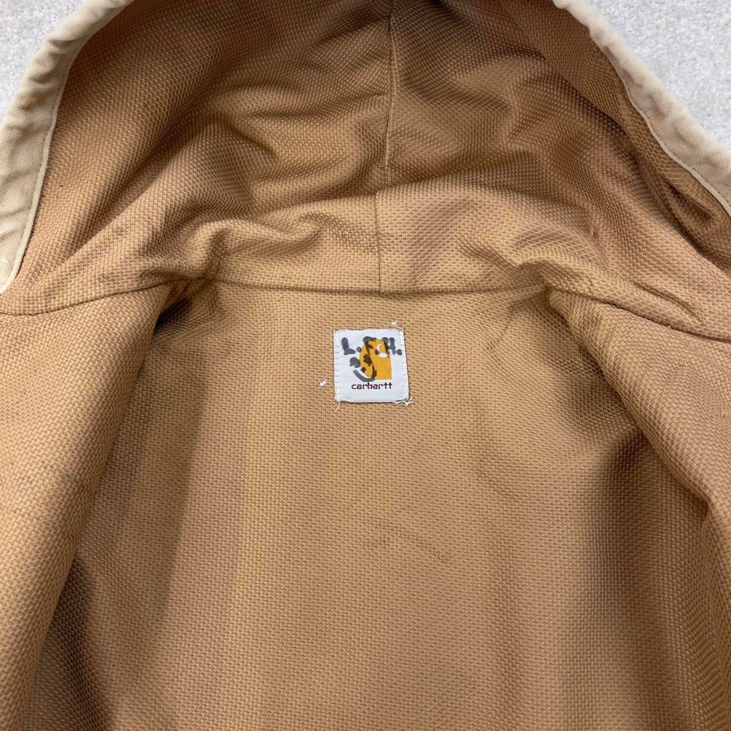 Vintage Carhartt hooded active jacket M canvas bomber