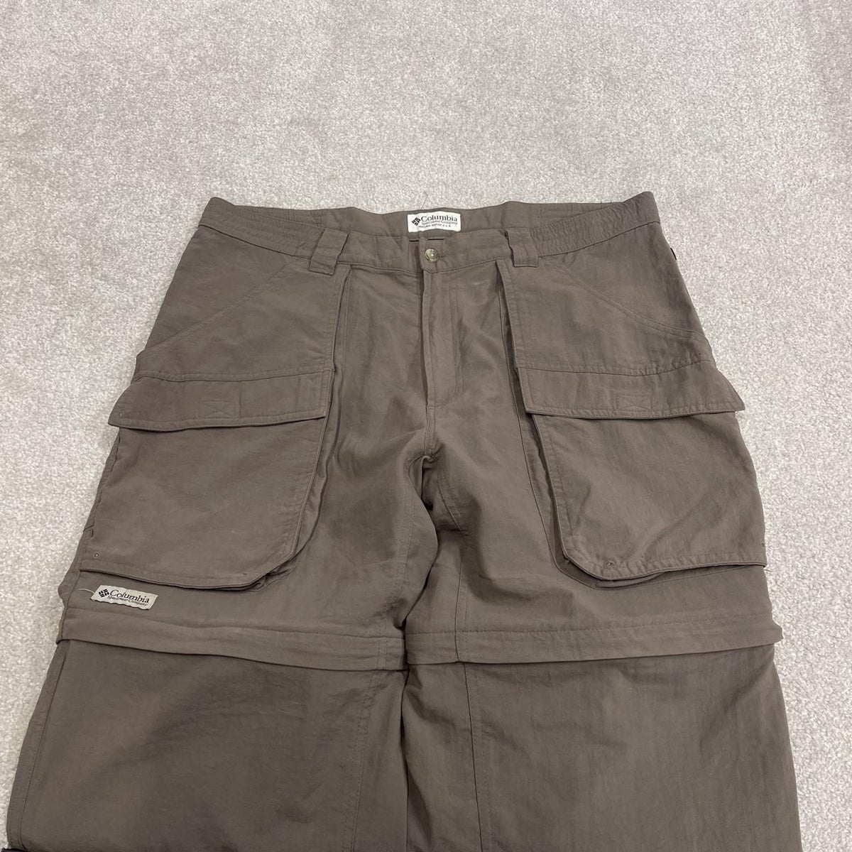 Y2K convertible Colombia hiking trousers / shorts technical khaki Floaty lightweight outdoors