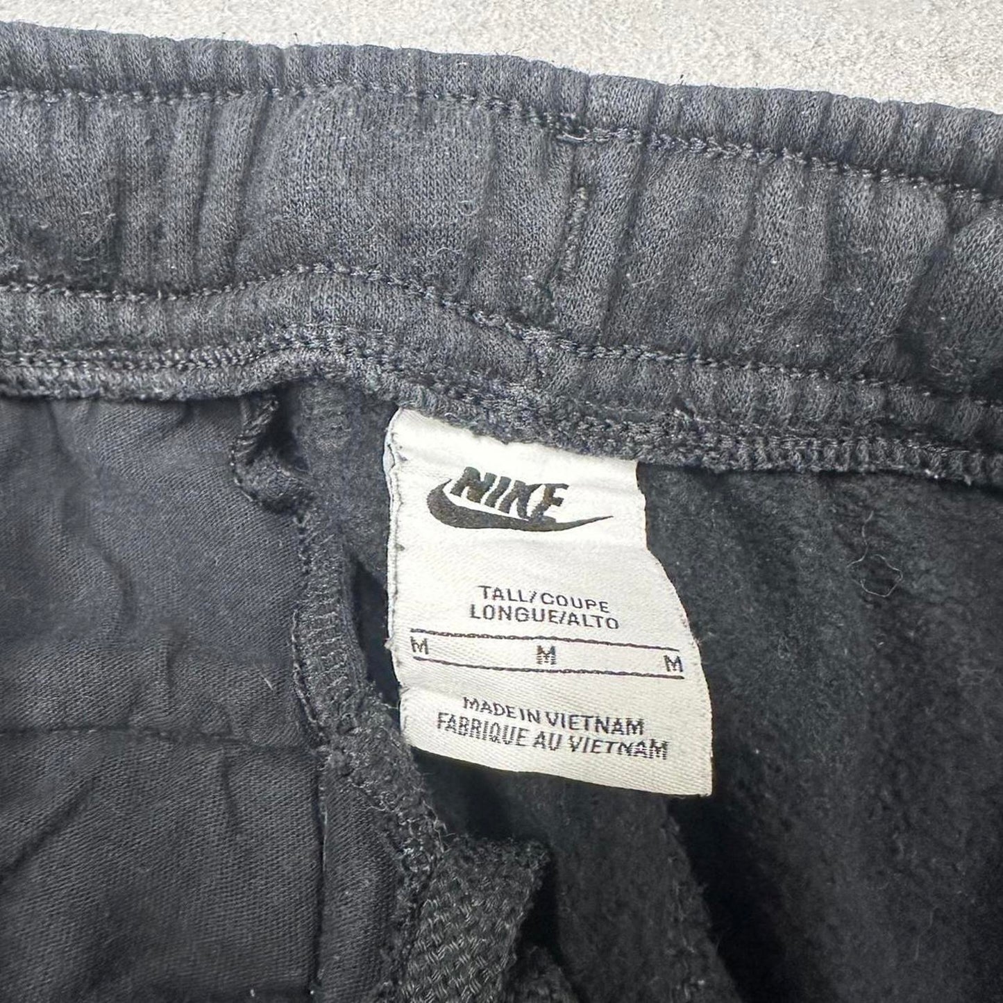 Y2k black Nike tracksuit bottoms Medium men's joggers sweatpants embroidered swoosh logo track pants