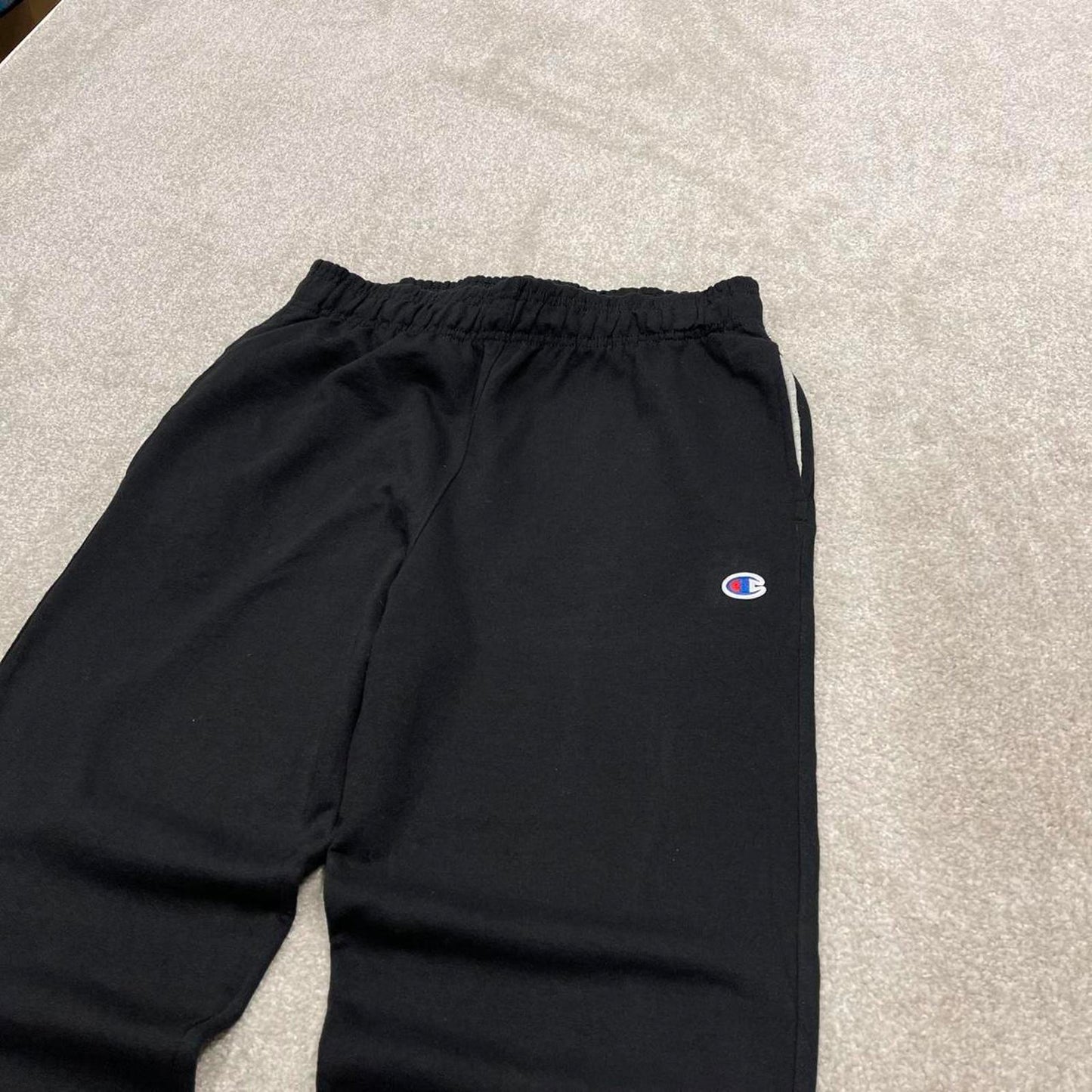 00s Y2k black Champion joggers M gym wear jogger sweatpants embroidered logo tracksuit bottoms