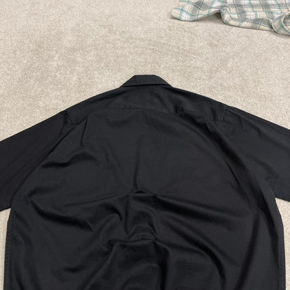 Wrangler boxy short sleeve shirt black Boxy surf style shirt summer festival