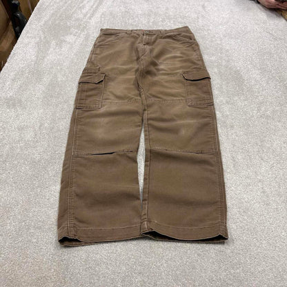 Y2K baggy Dickies double knee work pants brown Canvas skater style cargo carpenter jeans