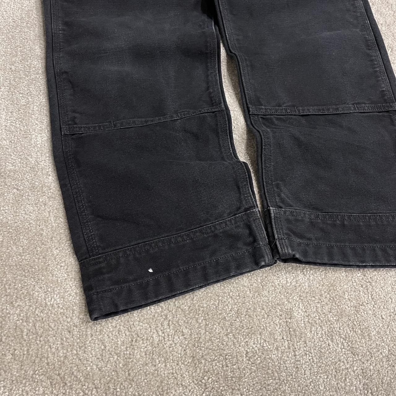 Carhartt dungarees y2k double knee black Festival / skate wear bib utility work overalls