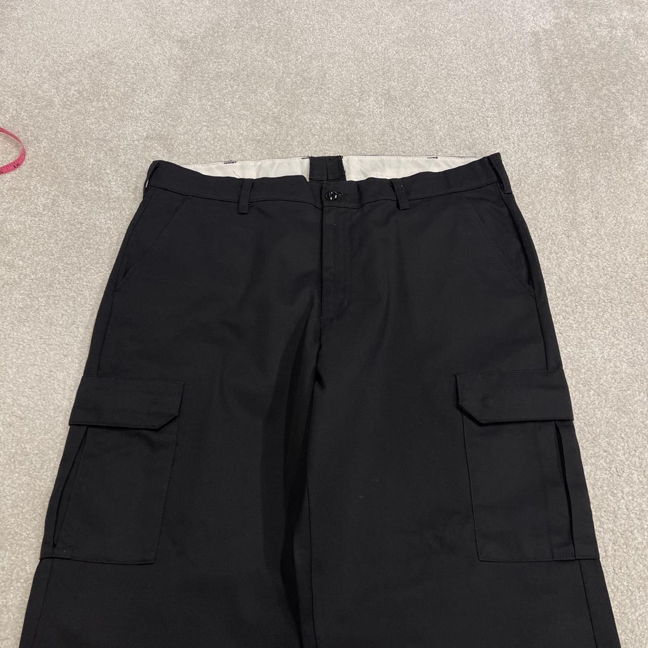 Red Kap vintage baggy cargo pants y2k black Wide leg 2000s style skater work pants