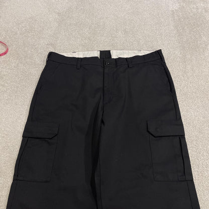 Red Kap vintage baggy cargo pants y2k black Wide leg 2000s style skater work pants