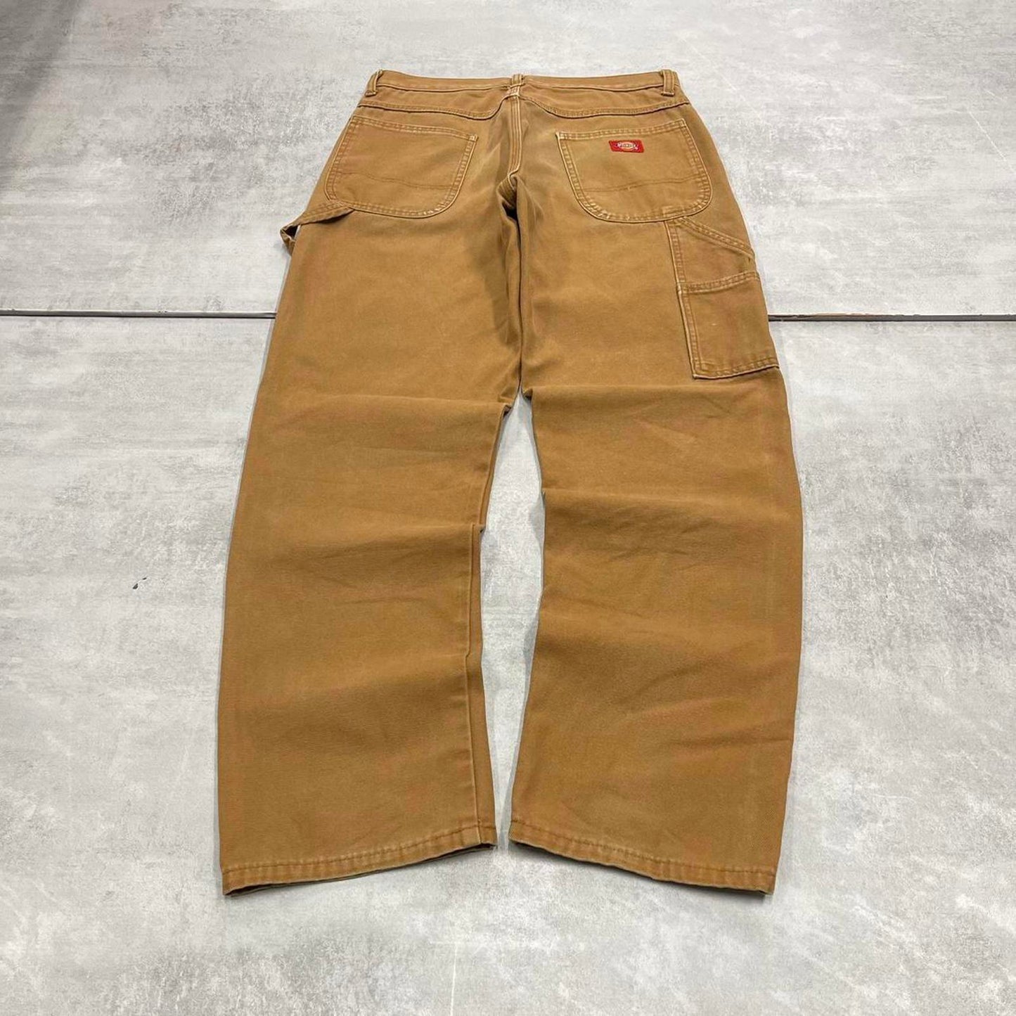 Dickies carpenter jeans W30L31 loose tan brown canvas cargo skater style pants