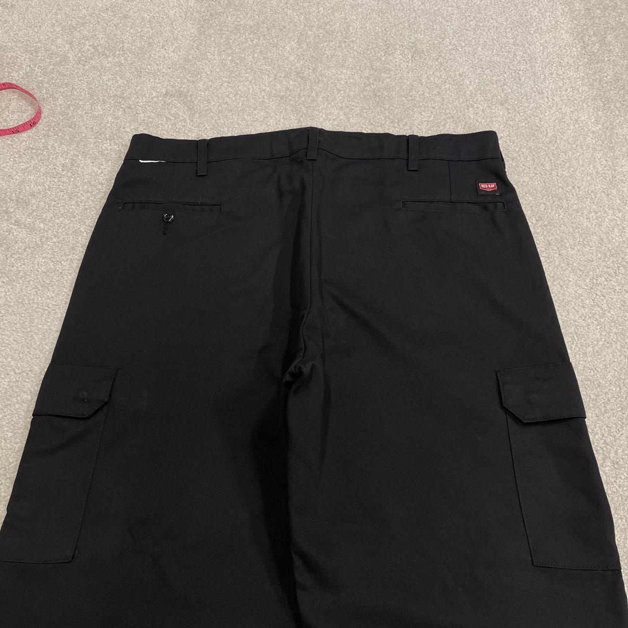 Red Kap vintage baggy cargo pants y2k black Wide leg 2000s style skater work pants