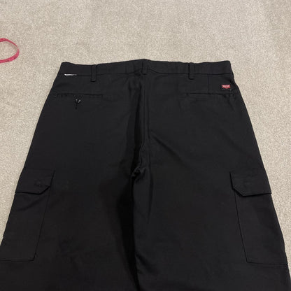 Red Kap vintage baggy cargo pants y2k black Wide leg 2000s style skater work pants