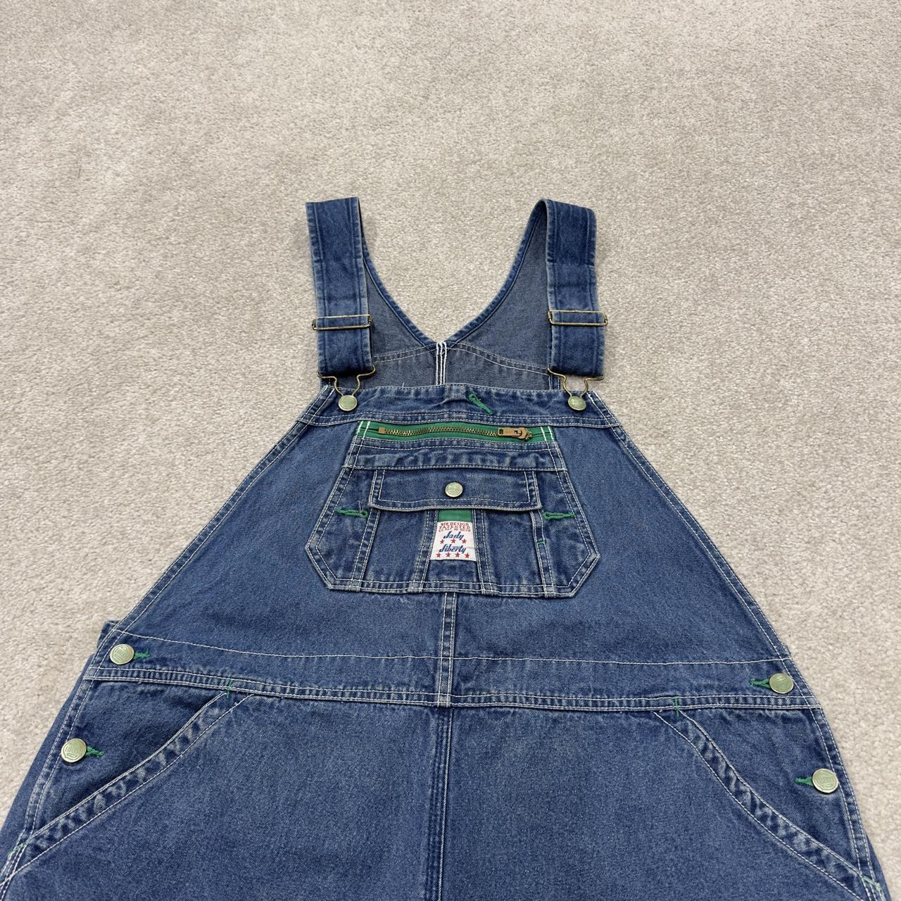 Lady Liberty baggy dungarees denim overalls navy blue
