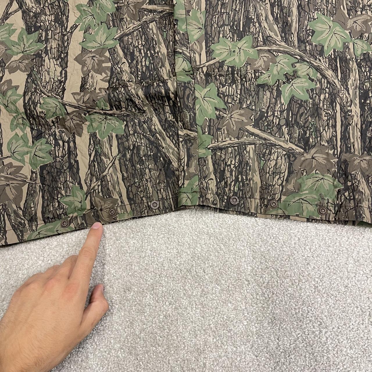 Baggy camo waterproof pants y2k khaki Wide leg rubber feel Rebark tree camouflage rain pants