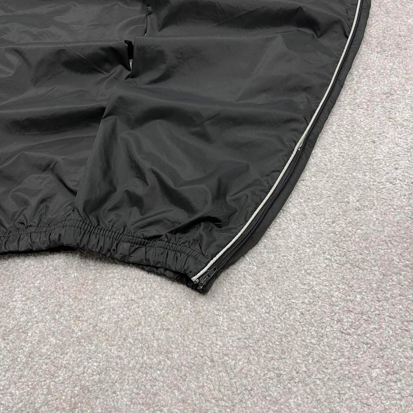 Vintage y2k Starter tracksuit bottoms black Loose embroidered track pants ankle zips