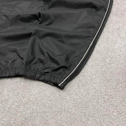 Vintage y2k Starter tracksuit bottoms black Loose embroidered track pants ankle zips