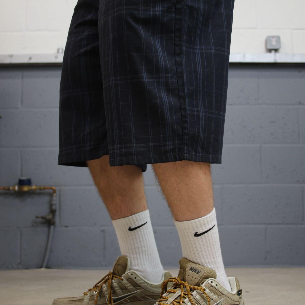 Dickies checkered chino shorts carpenter navy Chino skater / surf lightweight shorts loose festival