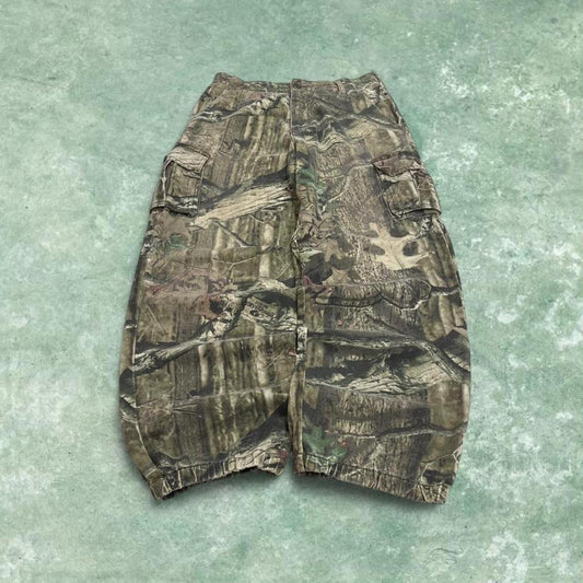 Mossy Oak baggy camo cargo pants green Break Up tree camouflage cargos