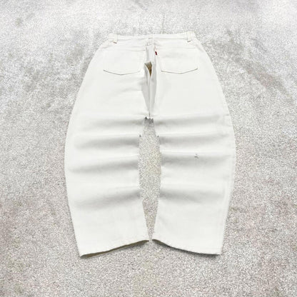 90s Levis 550 tapered jeans size 11 women's y2k 00s style tapered leg relaxed fit
