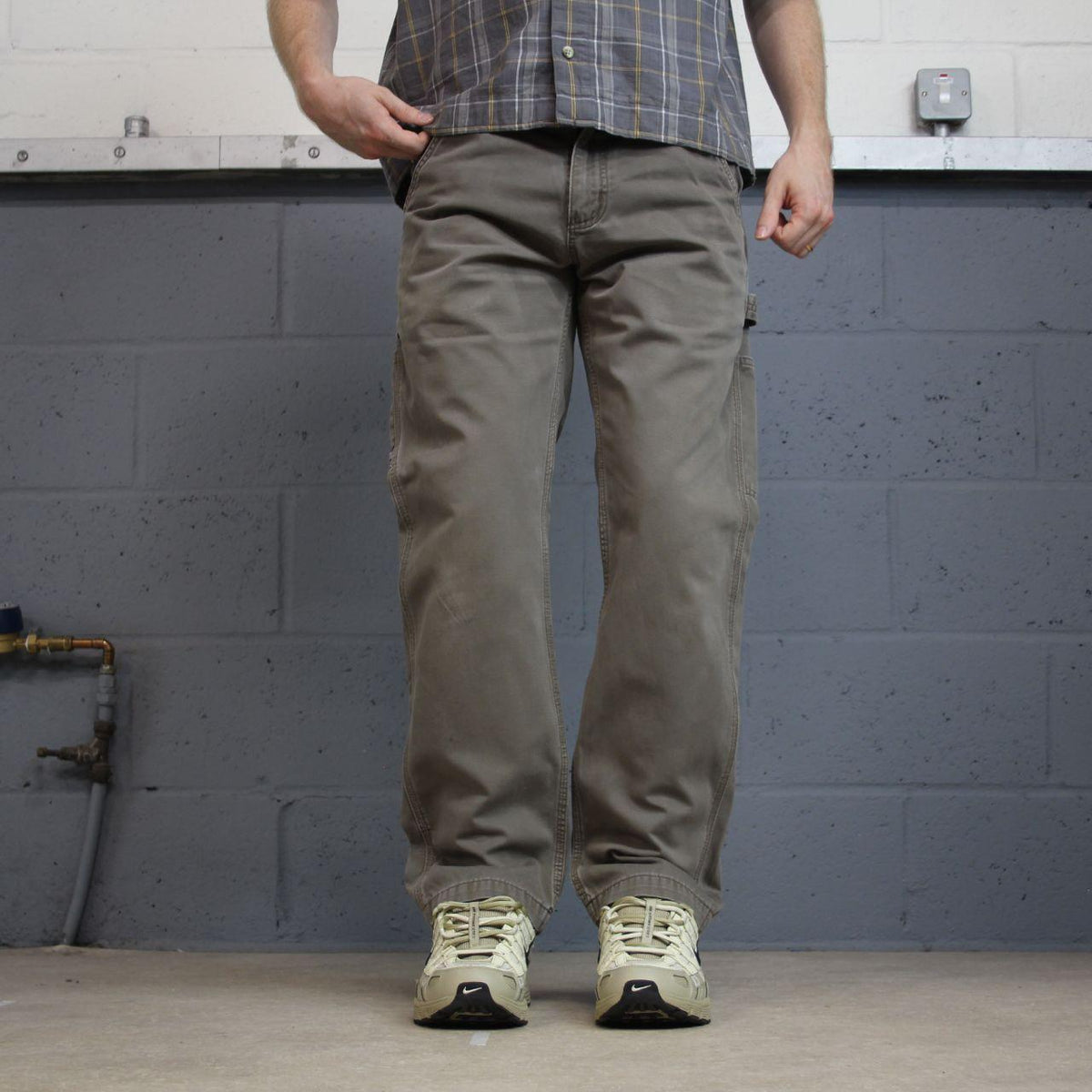 Carhartt carpenter pants relaxed y2k khaki Straight leg skater style workwear pants