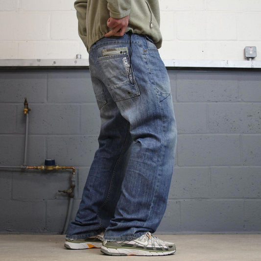 Y2K Ecko Unltd jeans straight leg blue Slim straight fit denim skater style pants
