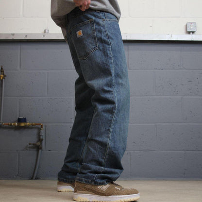 Carhartt jeans y2k denim work pants blue straight leg denim skate surf style pants
