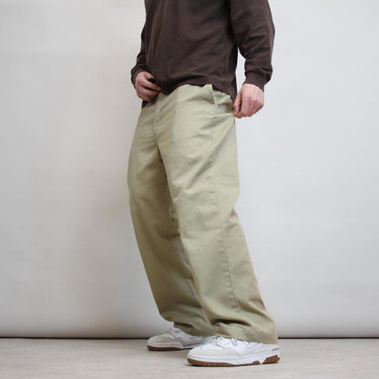 Beige Dickies pants W38L30 loose twill chino style skater pants
