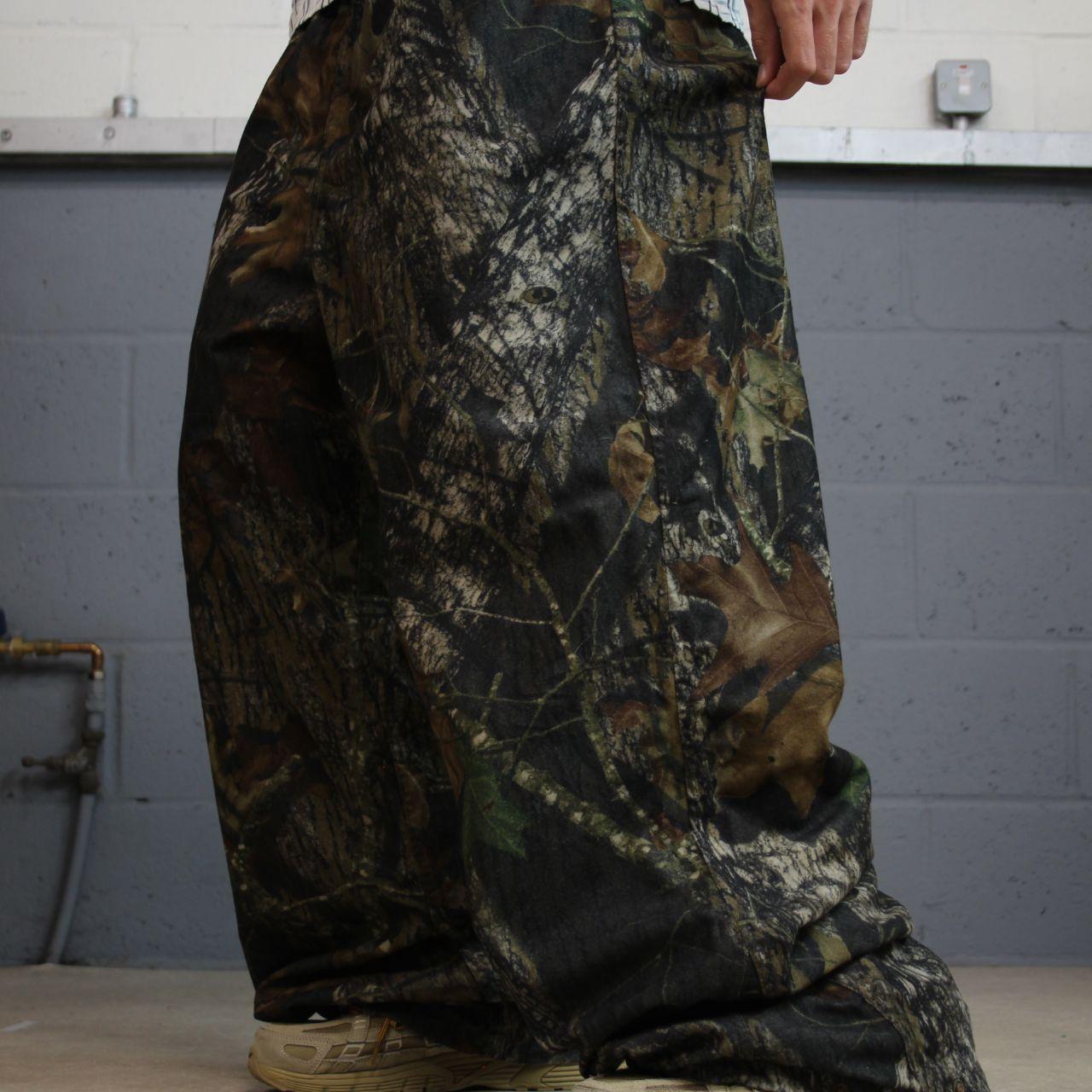 Mad dog mossy oak extra baggy camo trousers Y2K khaki hunting utility trousers