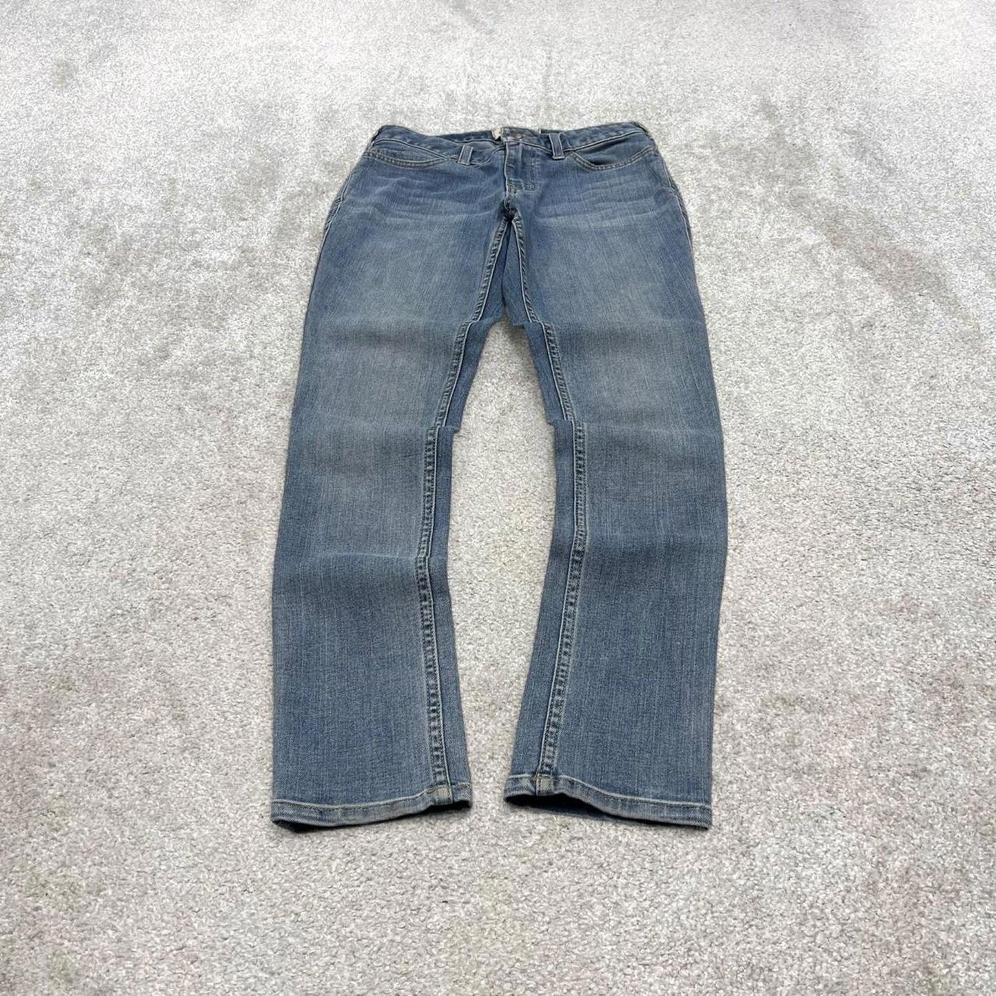 Y2k Carhartt skinny jeans blue size 2 women's 90s style 5 pocket pants workwear