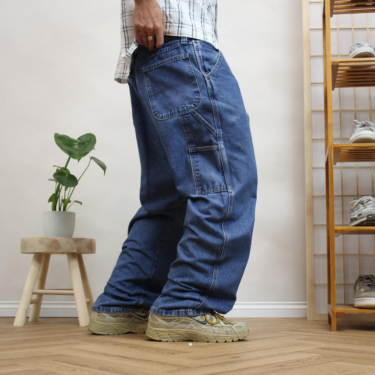 Vintage Wrangler baggy carpenter jeans y2k Loose fit denim utility workwear skate trousers