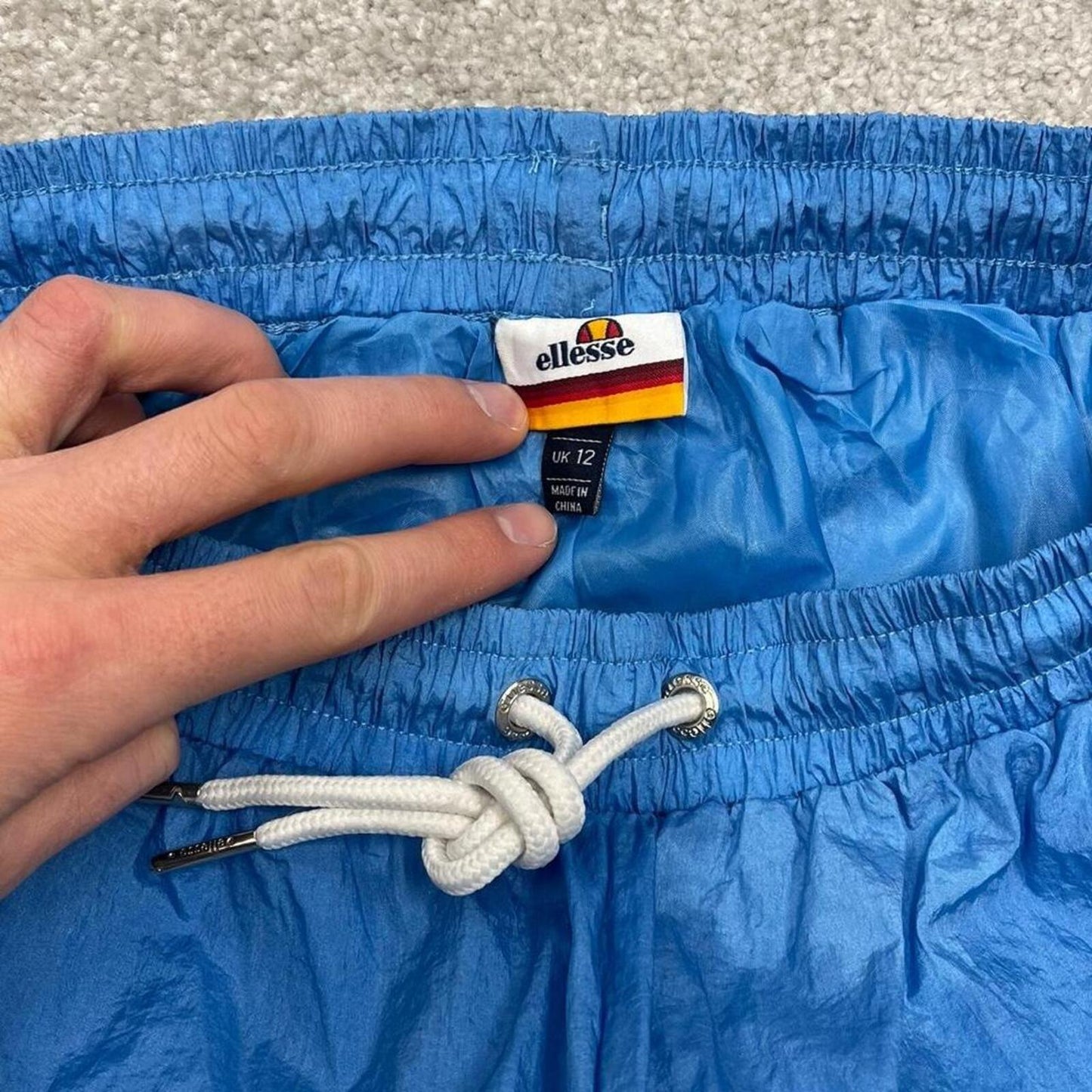 Y2k Ellesse tracksuit bottoms striped blue