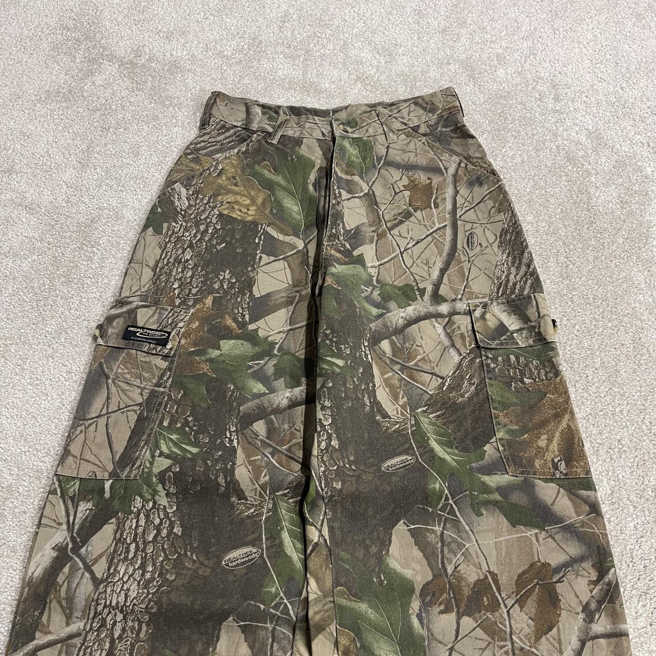 Realtree baggy camo cargo pants y2k khaki Loose Pro Series Hardwoods camouflage utility cargos