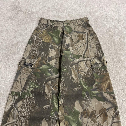 Realtree baggy camo cargo pants y2k khaki Loose Pro Series Hardwoods camouflage utility cargos