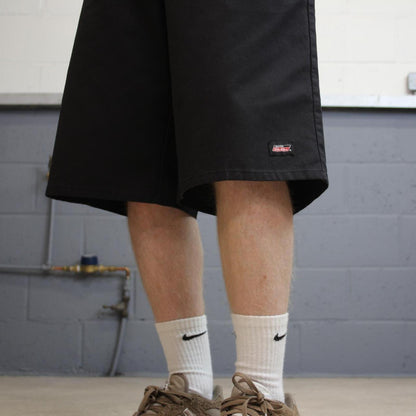 Baggy Dickies carpenter shorts loose fit black Twill chino skater style shorts wide long leg