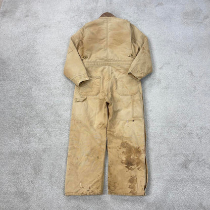 Vintage Carhartt boilersuit S/ M thick quilt lined coveralls heavy duty workwear