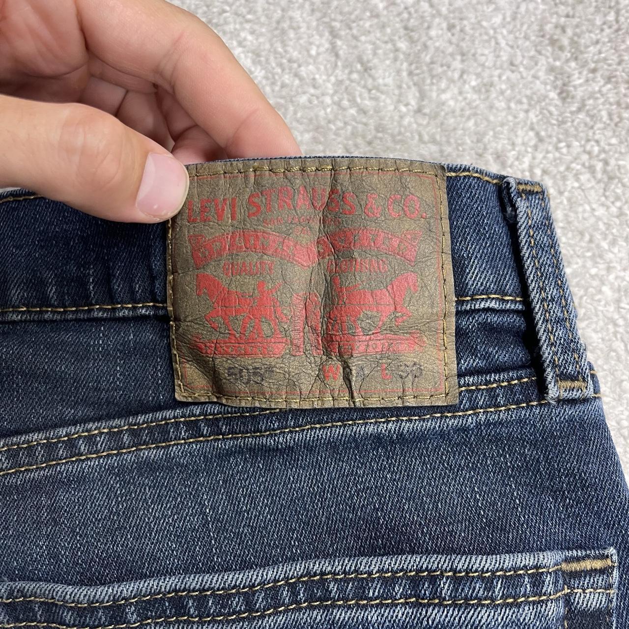 Levi's 505 straight fit jeans y2k blue Regular straight leg denim pants red tab logo
