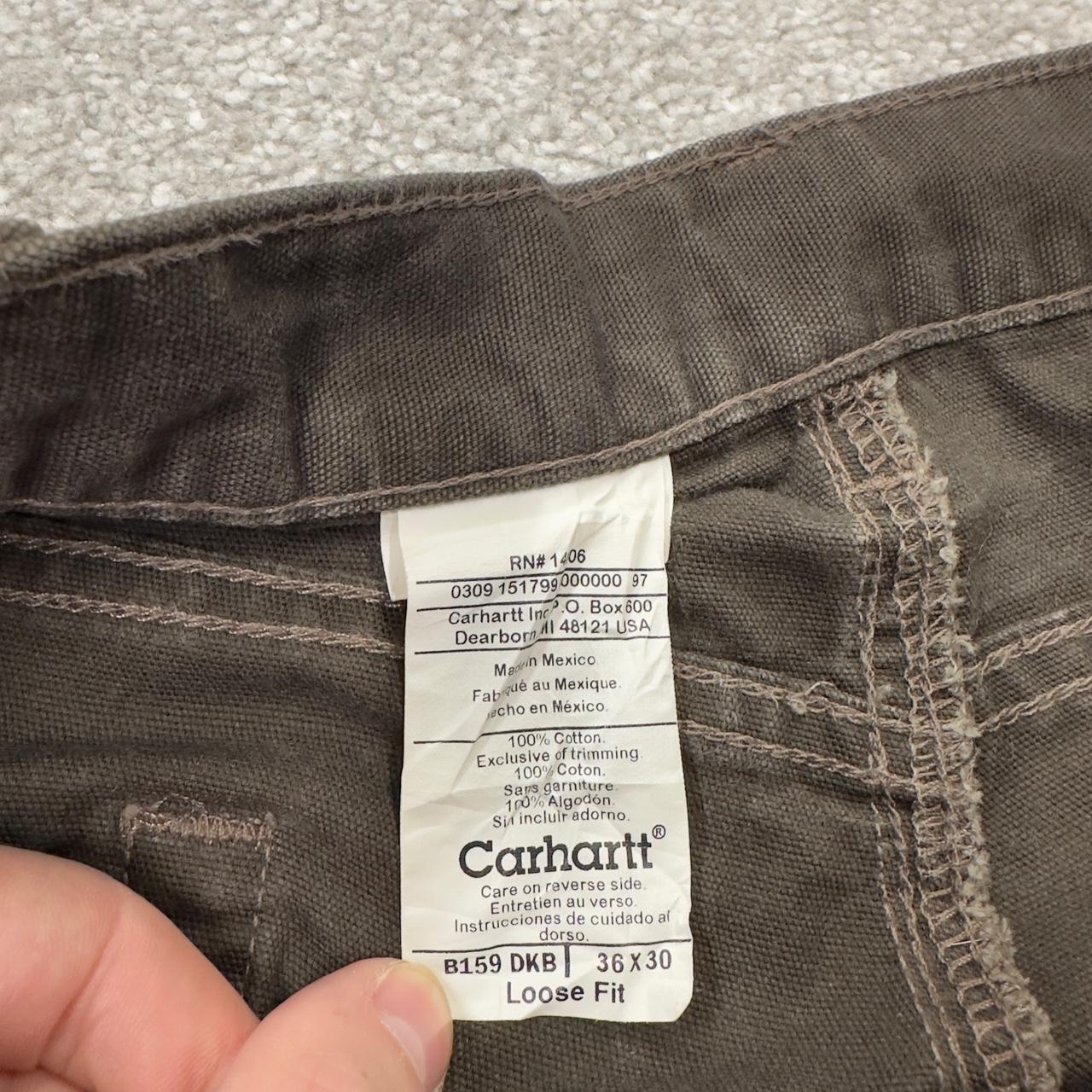 Baggy Carhartt carpenter pants y2k brown Loose fit skater 2000s style workwear cargo pants
