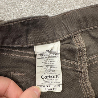 Baggy Carhartt carpenter pants y2k brown Loose fit skater 2000s style workwear cargo pants