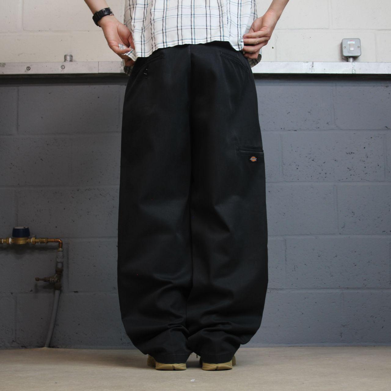 Dickies baggy double knee pants y2k black Loose fit wide-leg chino surfer skate trousers