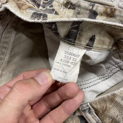 Wrangler camo jeans Y2K khaki Straight leg advantage Realtree forest camouflage pants