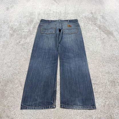 Vintage Carhartt jeans blue denim W34L29 90s skater style straight leg 5 pocket jeans workwear