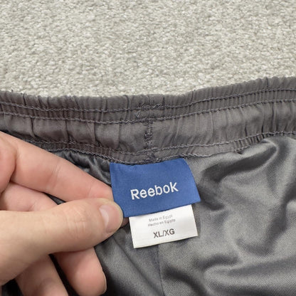 Baggy Y2K Reebok tracksuit bottoms grey XL Loose leg lined casual 2000s style track pants