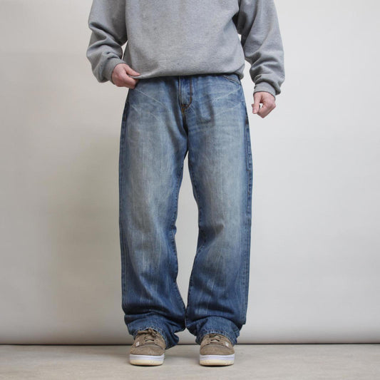 Blue Rocawear jeans W36 L35 loose denim y2k embroidered design jeans