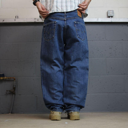 Levi’s 550 jeans y2k blue denim Levi’s loose straight leg 550 pants red tab logo
